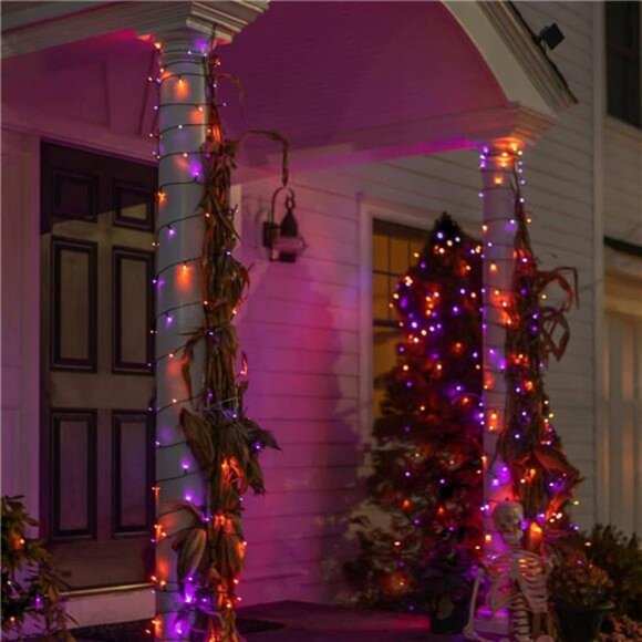 Halloween 300LED String Lights,100FT StringLights with 8Lighting Modes,Halloween - Picture 2 of 7